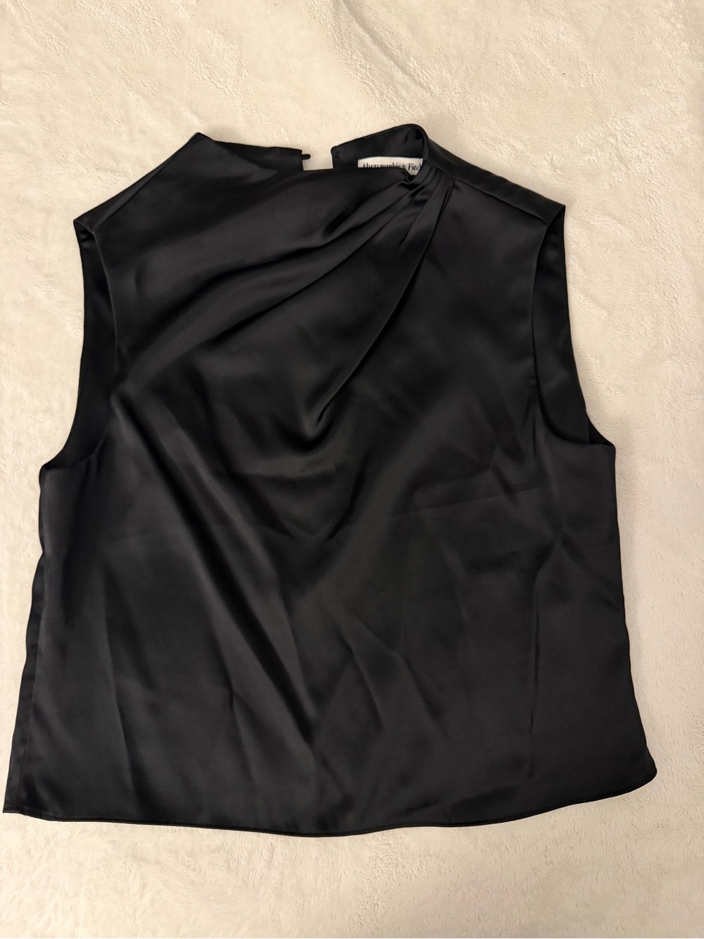 Abercrombie & Fitch Black Sleeveless Draped Neck Camisole | Size XXS